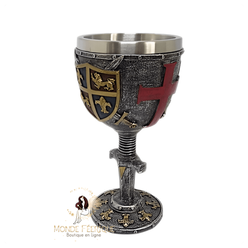 Calice templier avec armoiries – insert inox