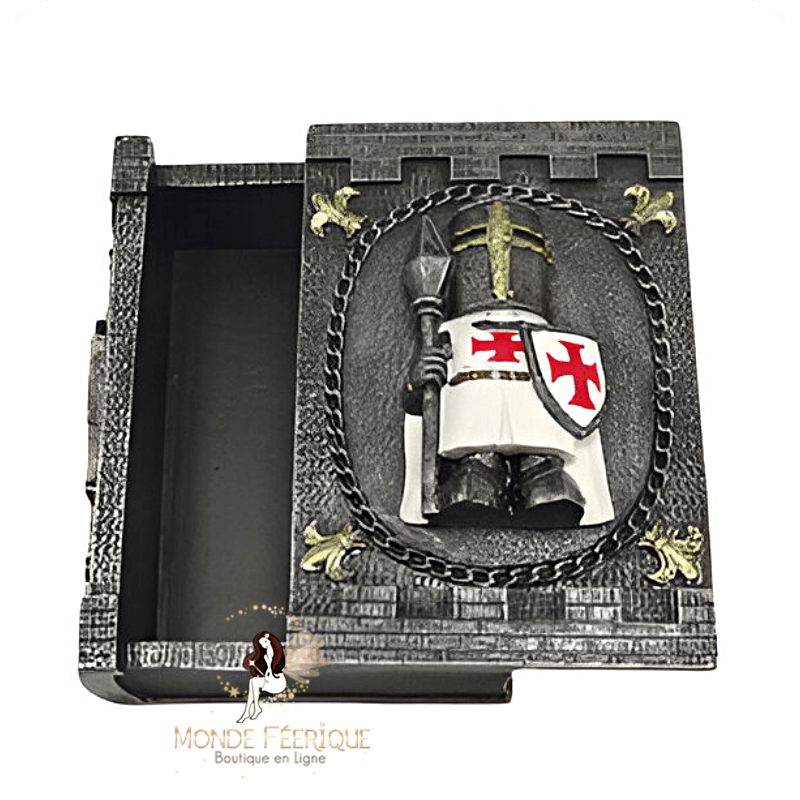 Boîte coffret templier décor bouclier