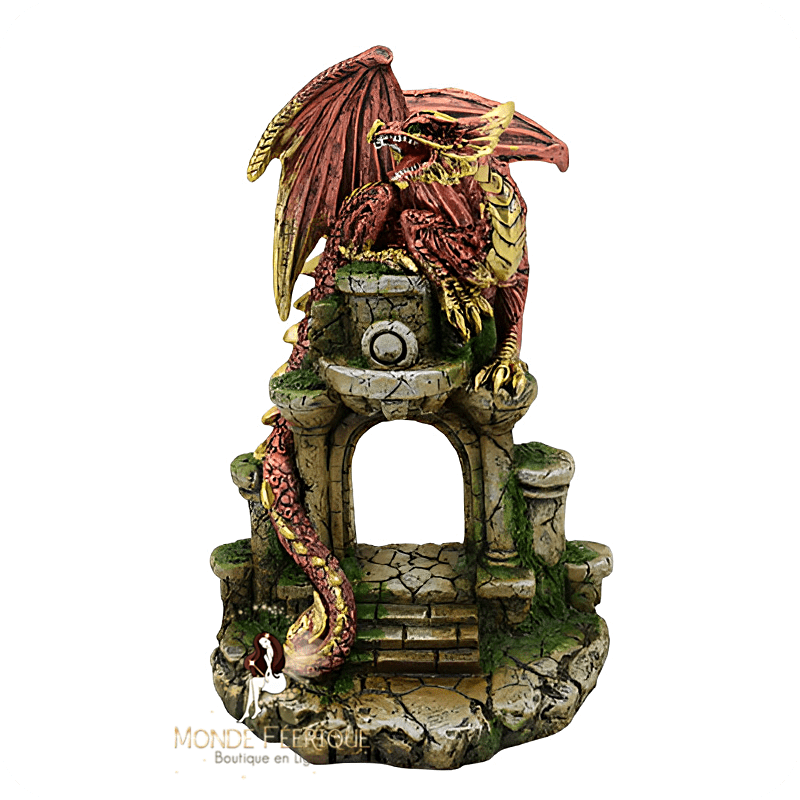 Dragon Rouge Sur Arche Antique