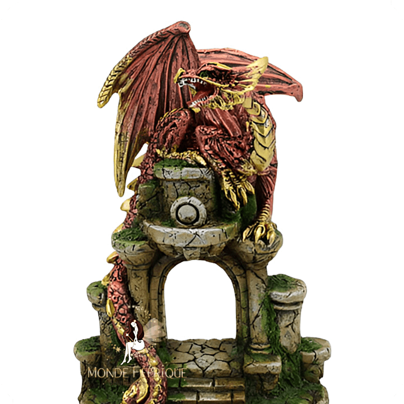 Dragon Rouge Sur Arche Antique