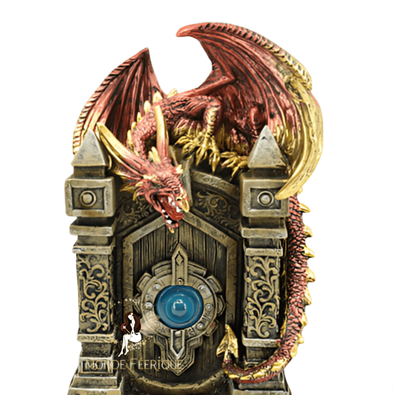 Dragon Doré Et Rouge – Gardien Lumineux LED