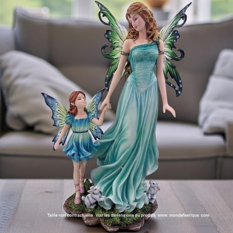 Fée de décoration avec son enfant - Acheter fées grand modèle 