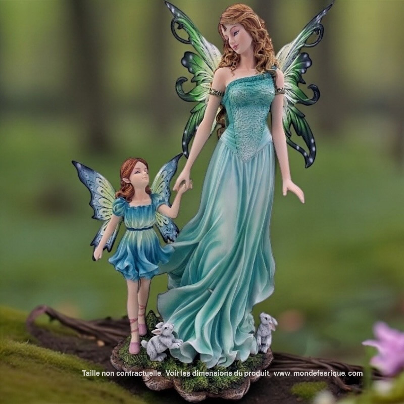 Fée de décoration avec son enfant - Acheter fées grand modèle 