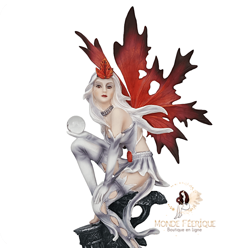 Figurine de Fée Blanche Et Rouge – Gardienne Du Feu