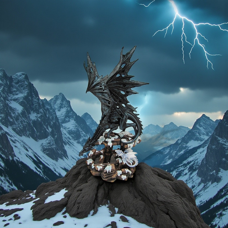 Grande Statue de Dragon - Grandes Statuettes de  Dragons en résine