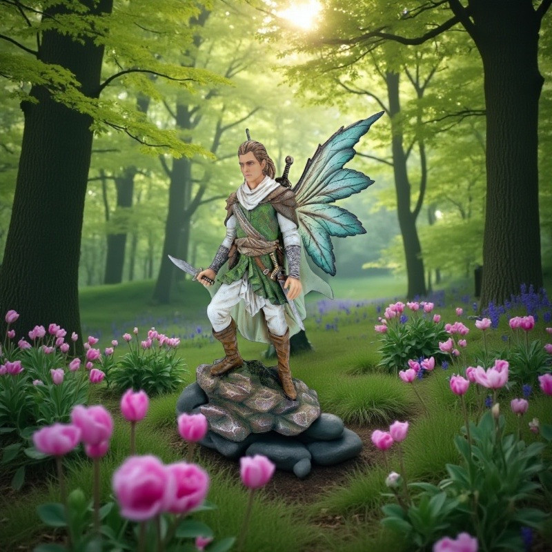 Figurine et statuette d'elfe en résine pour collection - Décoration avec des elfes