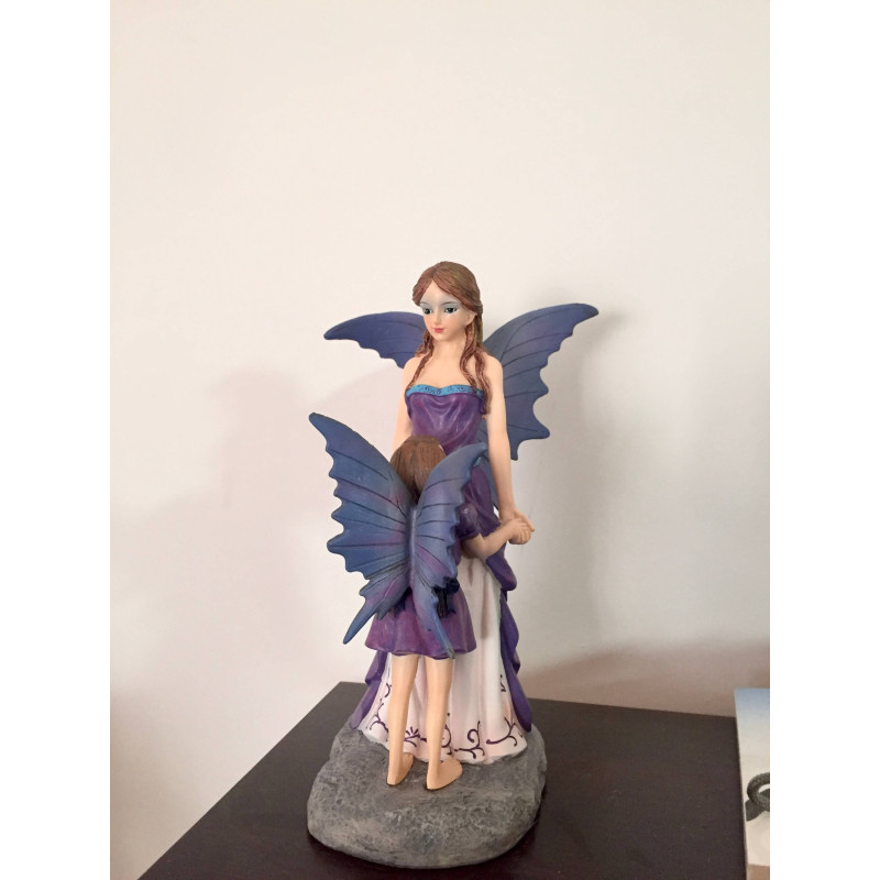 Figurine de fée  - Fée décorative - Statuette Fée avec Enfants - fees
