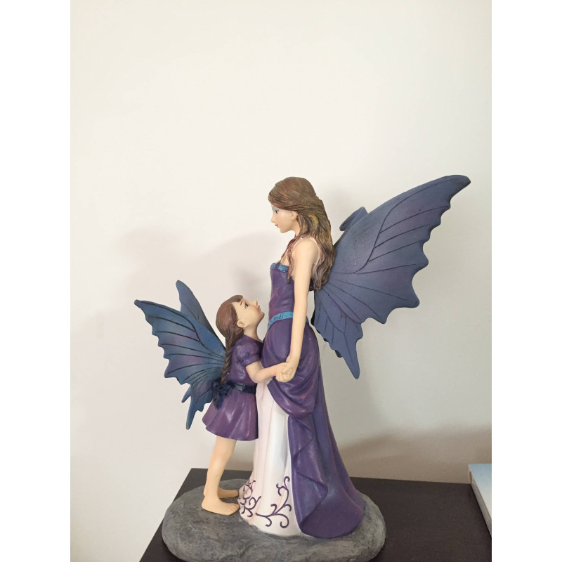 Figurine de fée  - Fée décorative - Statuette Fée avec Enfants - fees