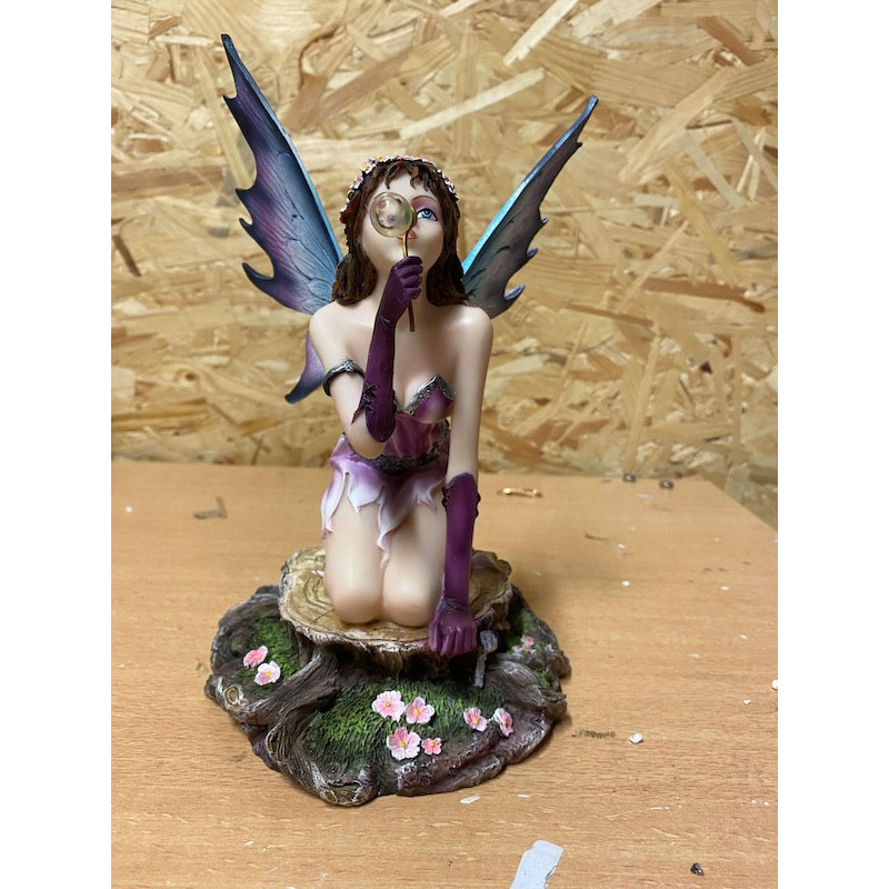 Fée soufflant un voeu - Statuette féérique original