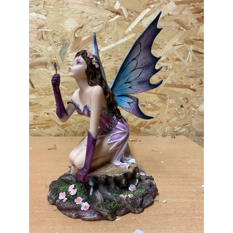 Fée soufflant un voeu - Statuette féérique original