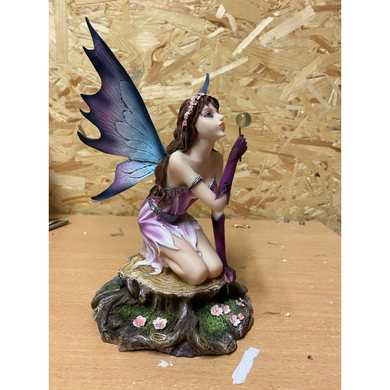 Fée soufflant un voeu - Statuette féérique original