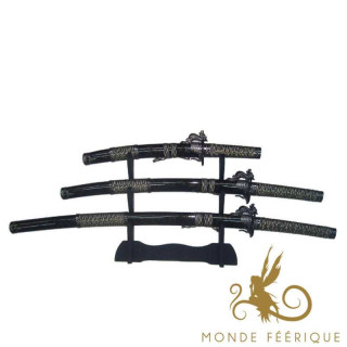 Set de Katanas Noir epee collection cadeau katanas