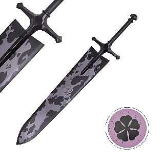 Épée Black Clover 130 cm avec support