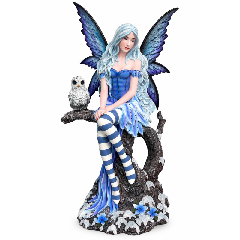 Statuette Fée Glacée et Chouette 50cm
