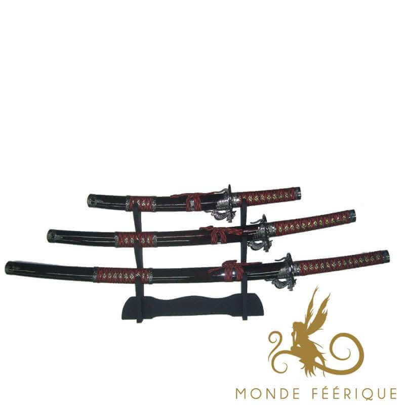 Serie de Katanas Rouge vente de katanas epee japonais