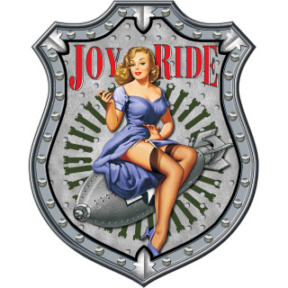 Plaque vintage Pin-up Joy Ride