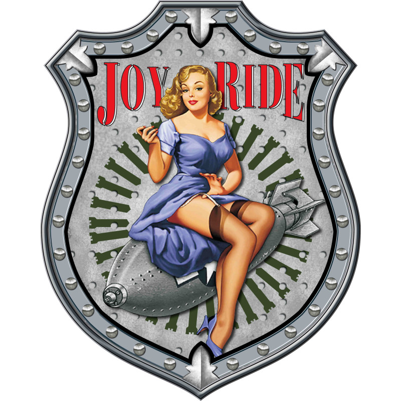 Plaque vintage Pin-up Joy Ride