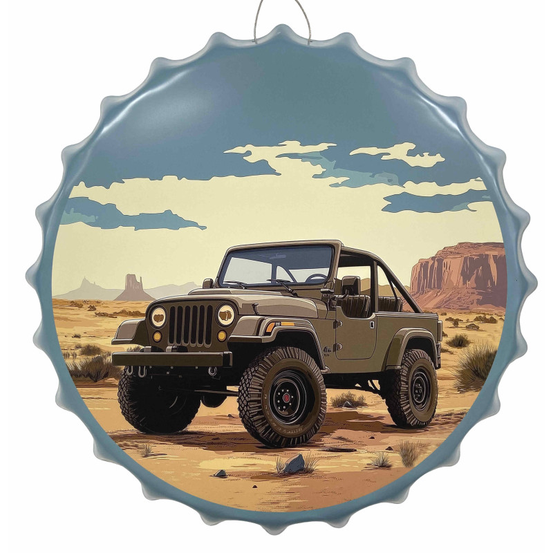 Plaque vintage 4x4 désert