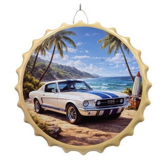 Plaque Vintage Capsule Voiture & Plage