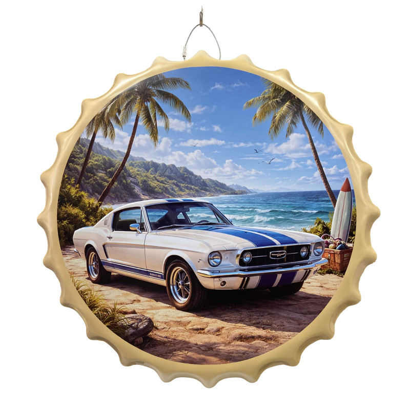 Plaque Vintage Capsule Voiture & Plage