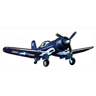 Plaque Vintage Avion de Chasse Bleu