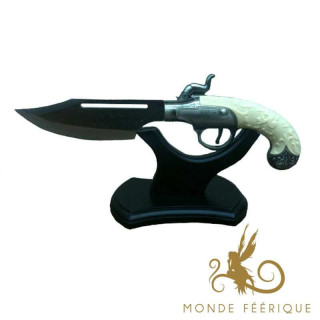 Couteau Pistolet Pirate Blanc