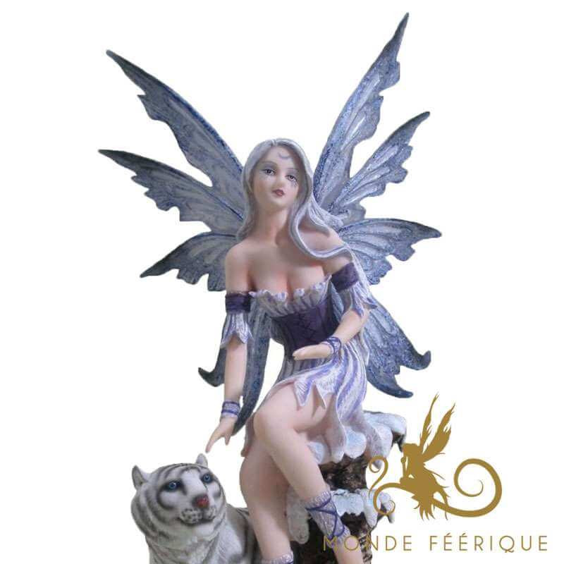 fée avec tigre en resine